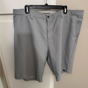 adidas Men's Light Gray Flat Front Shorts